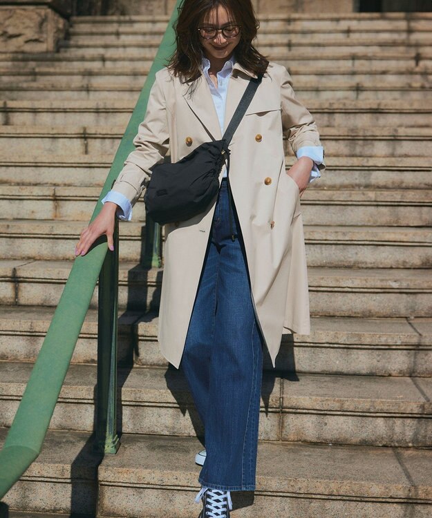 23区 【撥水加工/WEB&一部店舗限定カラーあり】ドロ－ストリング ショルダーバッグ ブラック系