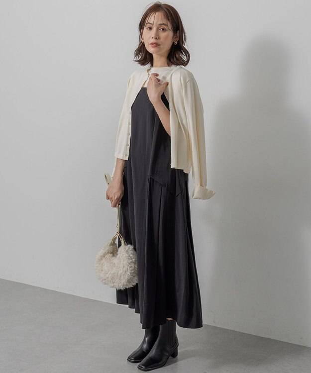 組曲 L 【WEB限定】バウンディングシャーティングキャミ ワンピース ブラック系