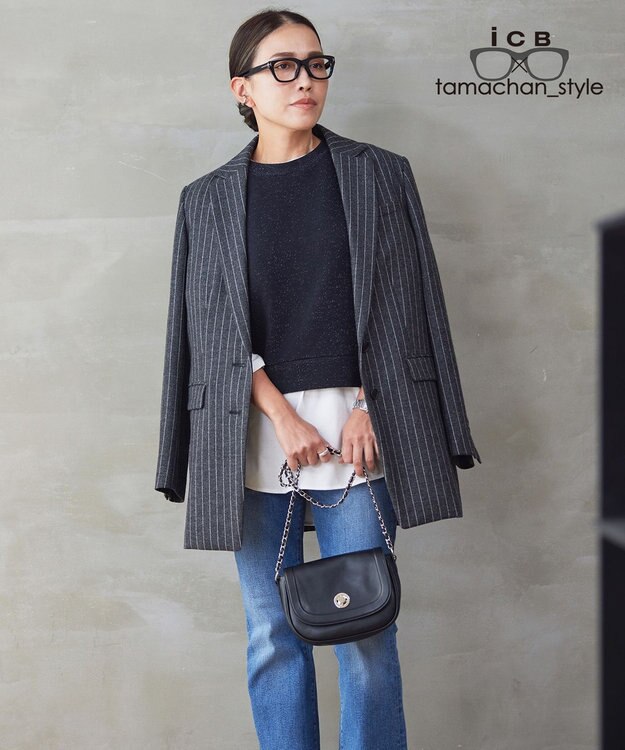 ICB 【ICB×tamachan_style コラボ】ラメスウェット ブラックラメ系