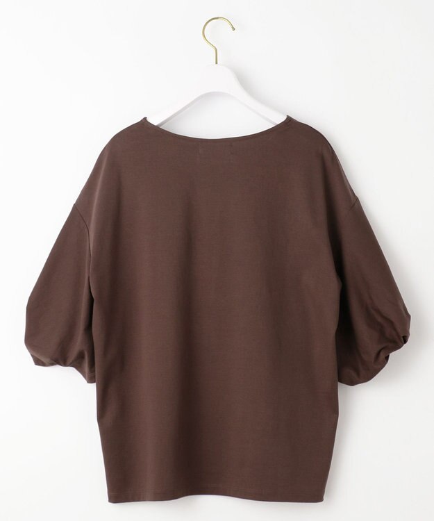 ANY SIS シルケットスムースツイストスリーブ カットソー ブラウン