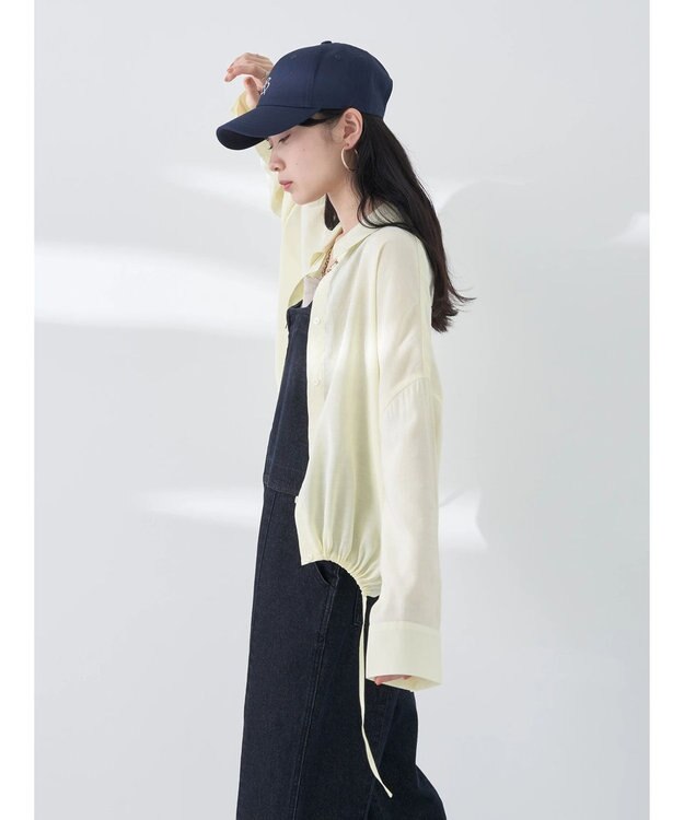 earth music&ecology ドロスト羽織シャツ Cream