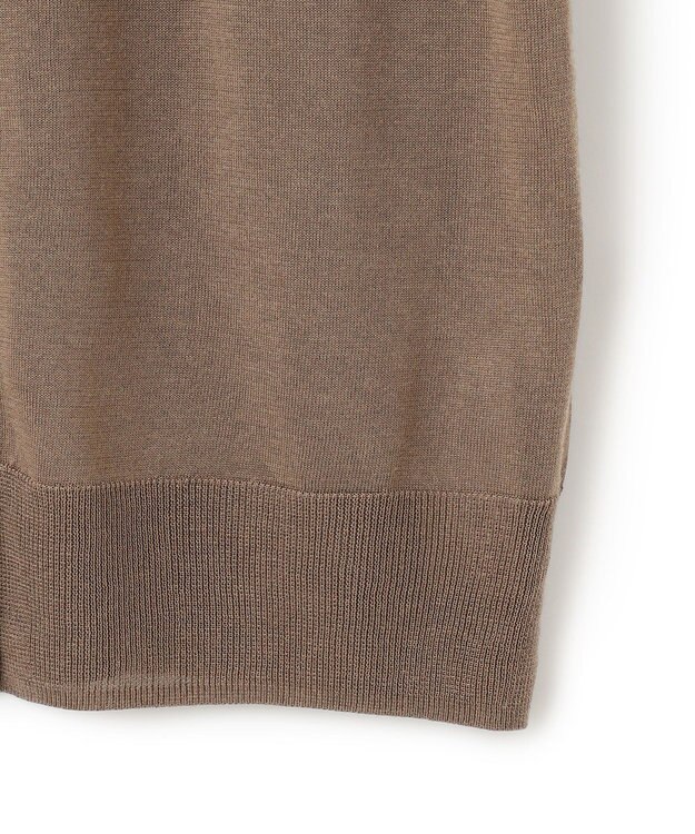 ICB 【洗える】 ウールアセテートハイゲージ カーディガン モカ系