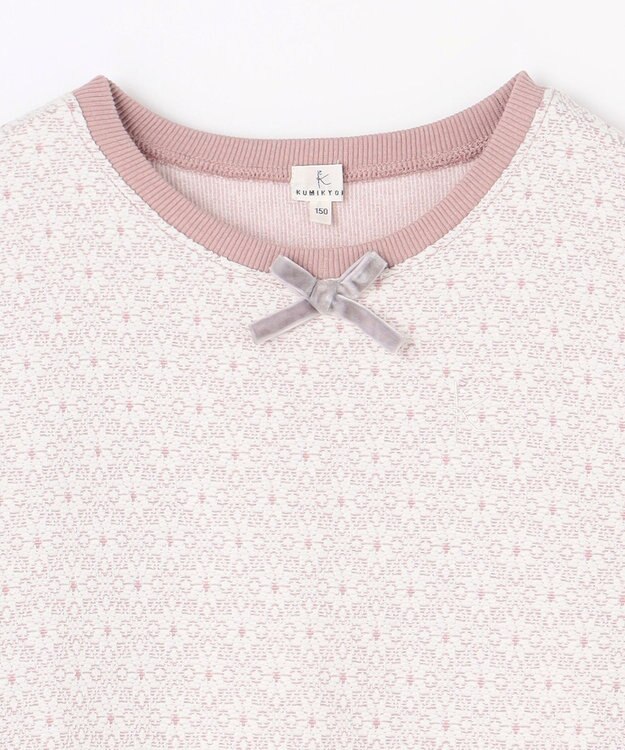 組曲 KIDS 【150-160㎝】 フロストフラワージャガード トレーナー ラベンダー