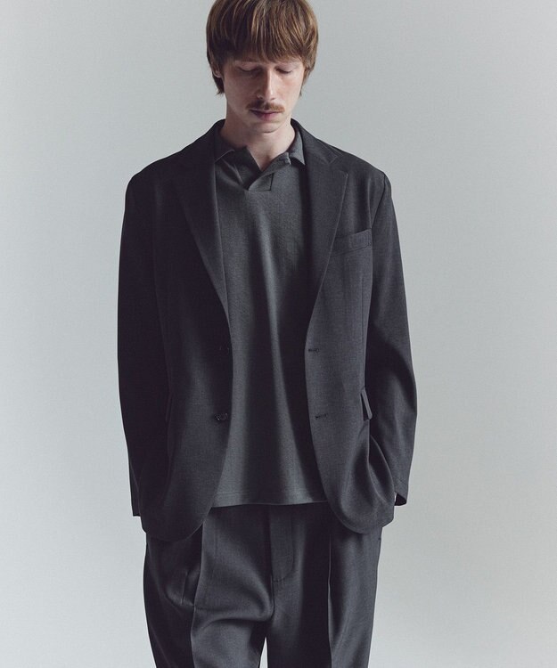 UNFILO MENS 【OCEANS 雑誌・web・YouTube 掲載】WOOL TOUCH 機能美ジャケット【東レ開発のウール見え高機能素材】 チャコール