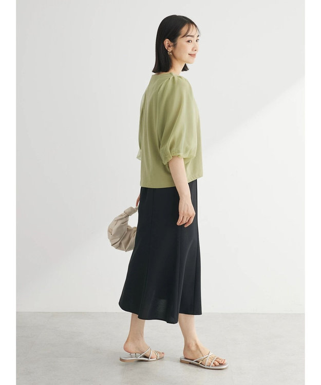 Green Parks オーガンジードッキングプルオーバー Light Green