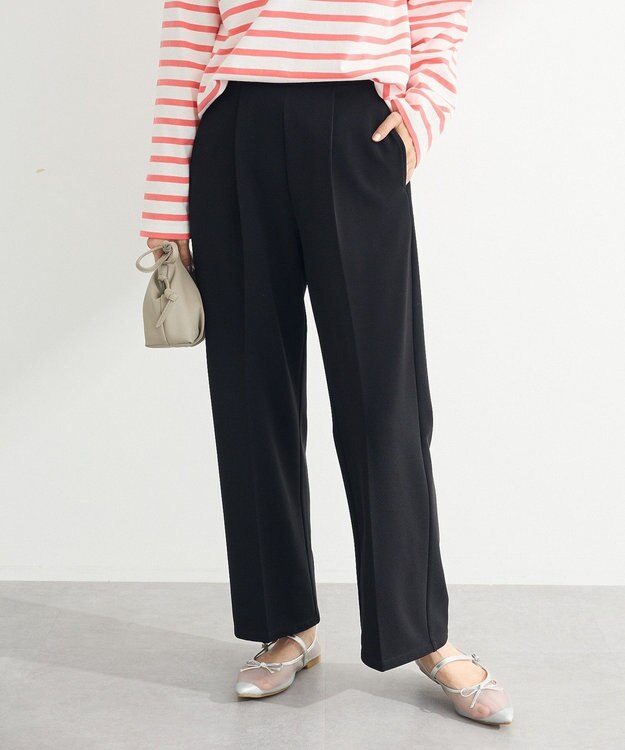 Green Parks ・Ｐｅｔｉｔ　Ｆｌｅｕｒ　タックテーパードパンツ Black