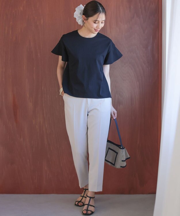 組曲 シュットクロステーパード パンツ サンドベージュ系