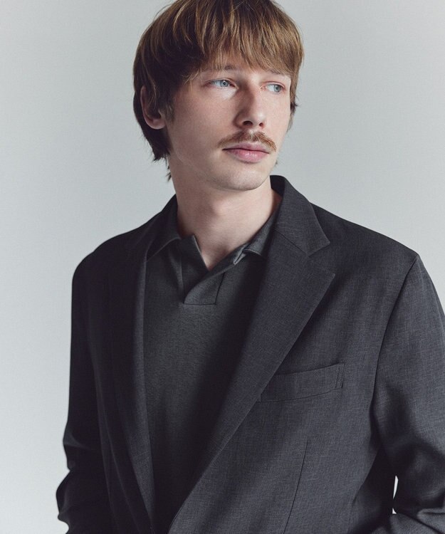 UNFILO MENS 【OCEANS 雑誌・web・YouTube 掲載】WOOL TOUCH 機能美ジャケット【東レ開発のウール見え高機能素材】 チャコール