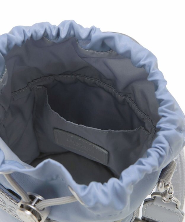 TOPKAPI 【Breath TOPKAPI】ナイロン ロゴテープ バケツ 巾着 ショルダー バッグ ブルーグレー