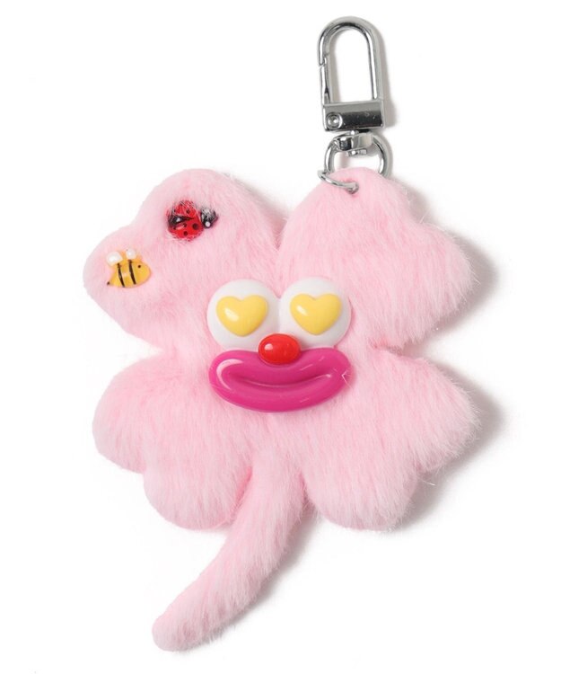 WEGO ハッピークローバーモンスターぬいぐるみキーホルダー ピンク