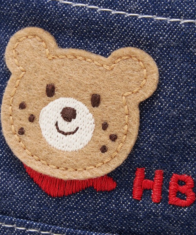 MIKI HOUSE HOT BISCUITS 【46-54cm】 ロゴデニムクロッシェ 紺