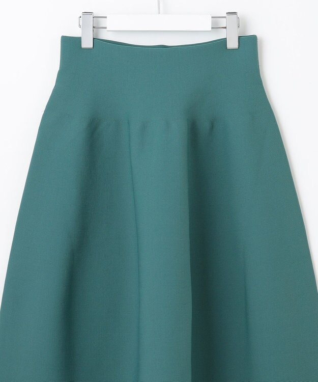 自由区 L 【洗える】ポリエステルホールガーメント スカート ボトルグリーン×モカ