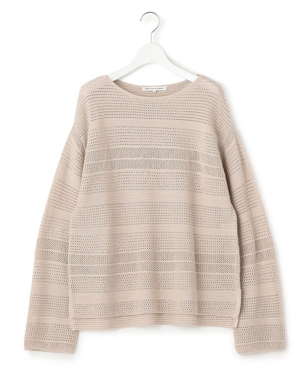 23区 【洗える】レーシーコットンコード ニット ベージュ系