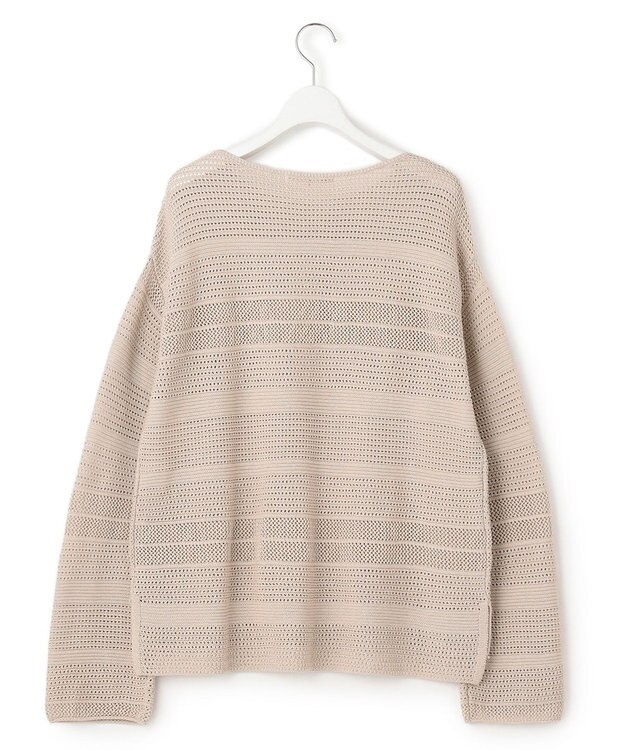 23区 【洗える】レーシーコットンコード ニット ベージュ系