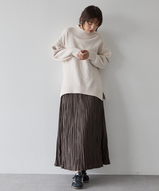 AMERICAN HOLIC サイドスリットハイネックニットプルオーバー Ivory