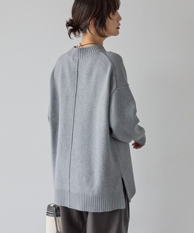 AMERICAN HOLIC サイドスリットハイネックニットプルオーバー Gray Mixture