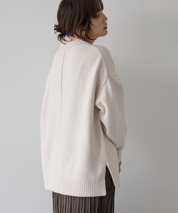 AMERICAN HOLIC サイドスリットハイネックニットプルオーバー Ivory
