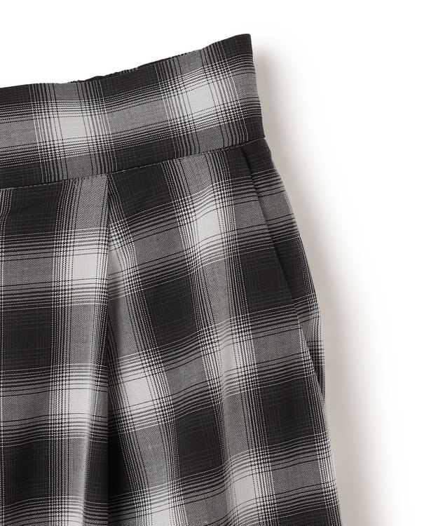 UNFILO シアー オンブレーチェック ワイドパンツ チェック