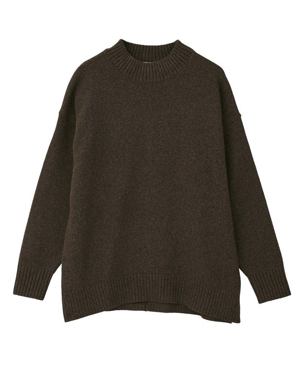 AMERICAN HOLIC サイドスリットハイネックニットプルオーバー Brown