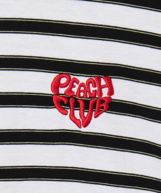 WEGO 【MLサイズ展開】ボーダーワンポイントT（LS） ホワイトボーダー