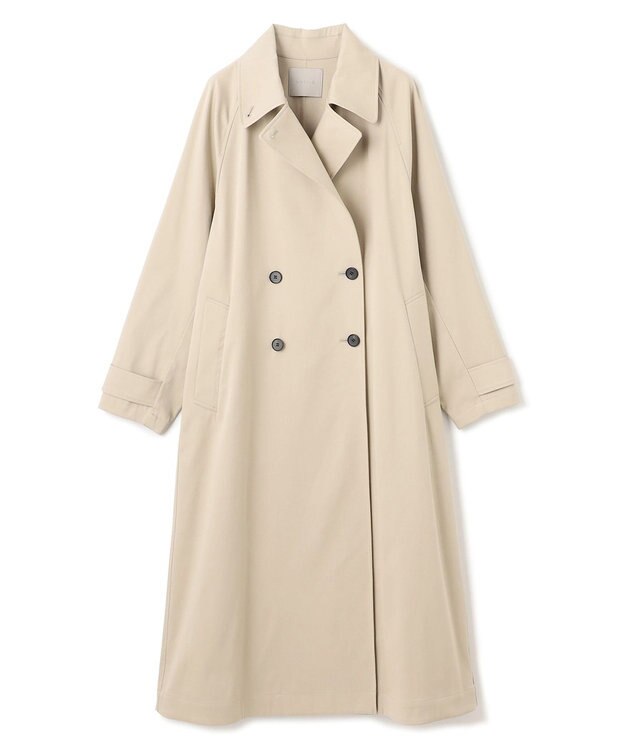 UNFILO 【洗える】ロングトレンチコート ベージュ