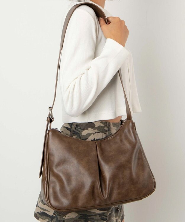 WEGO ハトメベルトワンショルダー ブラウン