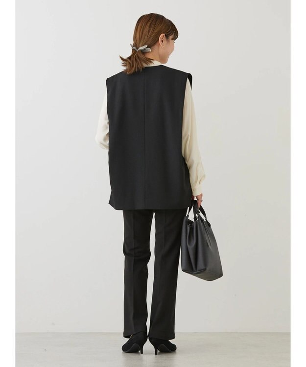 AMERICAN HOLIC 丈違いニュアンスベスト Black