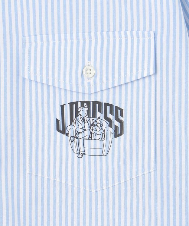 J.PRESS MEN 【AaronChang】【UNISEX】ピンオックス シャツ / バギーフィット サックスブルー系1