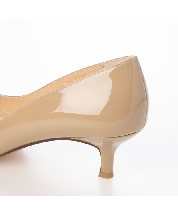 MODE ET JACOMO <MODE ET JACOMO>ポインテッドトゥプレーンパンプス ベージュエナメル