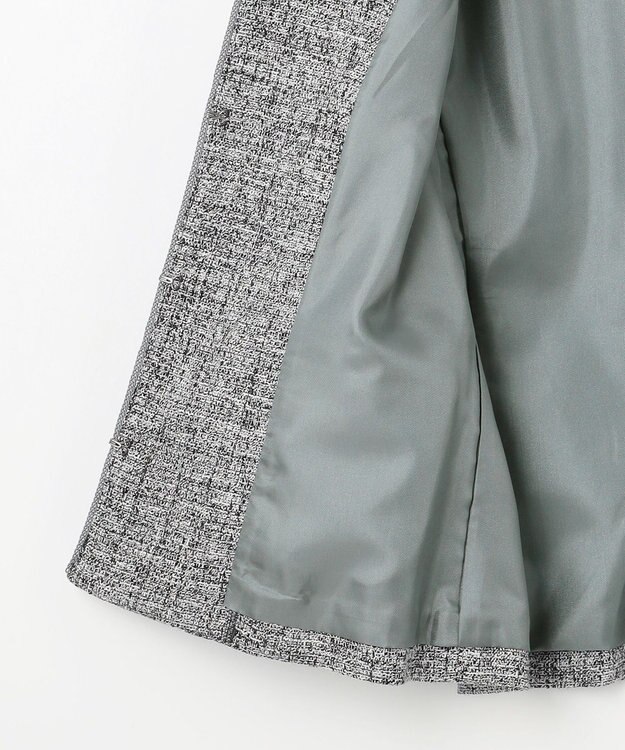 J.PRESS LADIES 【セットアップ対応】Light Tweed ノーカラー ジャケット ブラックMIX系6