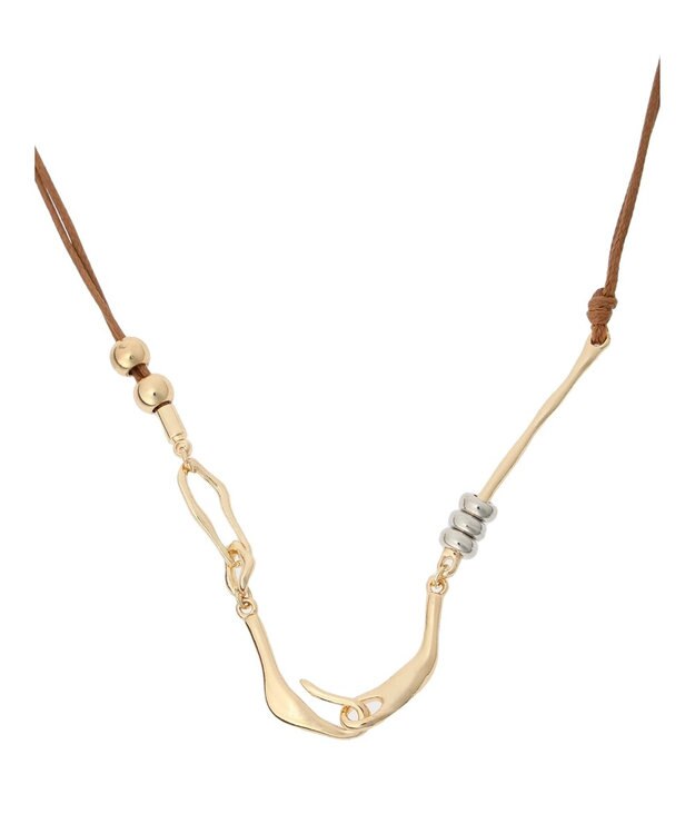 Green Parks ｅｖｅｒｙ　ｗａｌｋ．コードミックスネックレス Brown