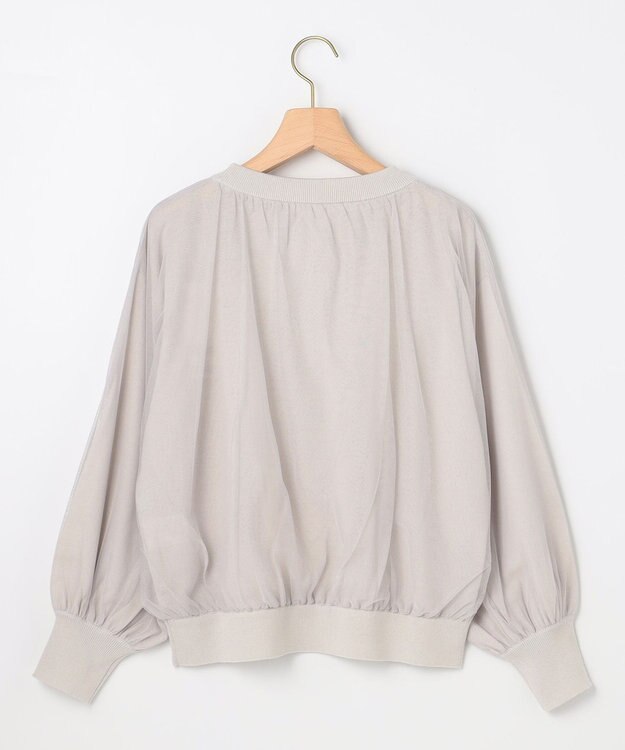 組曲 S 【WEB限定】チュールニット×リバーシブルスカート セット ライトグレー系