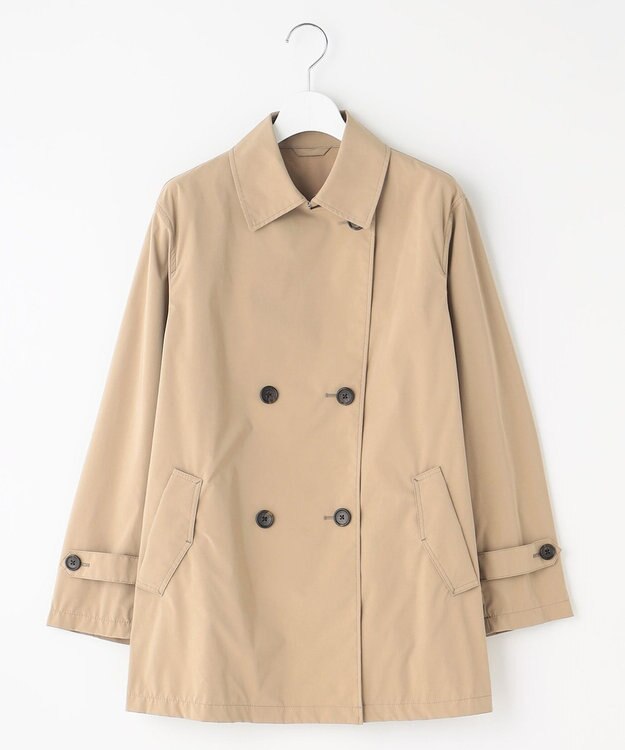 J.PRESS LADIES 【洗える・撥水】ポリアーティローザ ダブル トレンチコート モカ系