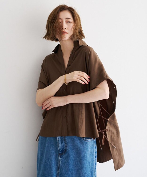YECCA VECCA マルチwayオーバーシャツ Brown