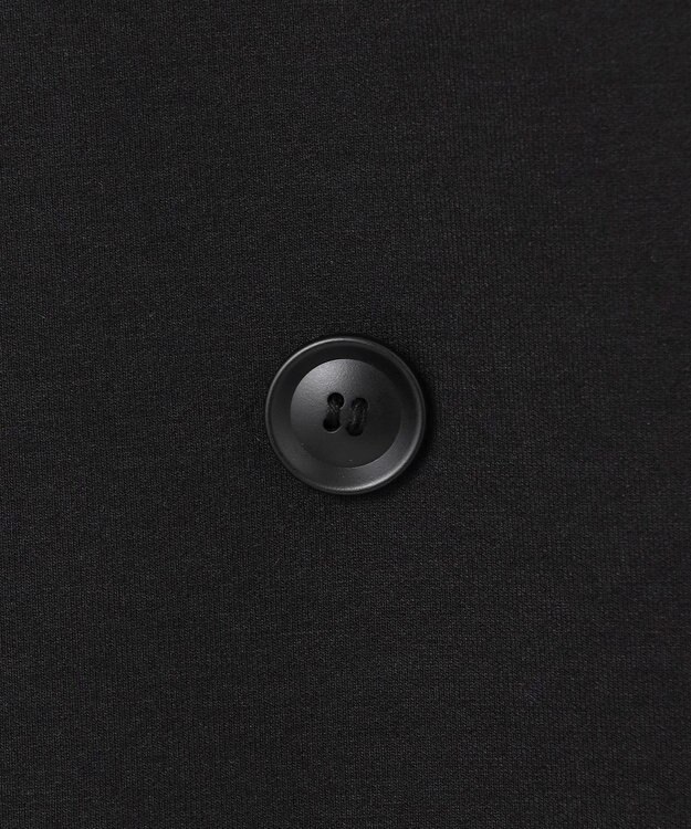 ICB L 【洗える】コンパクトWフェイス ノーカラージャケット ブラック系