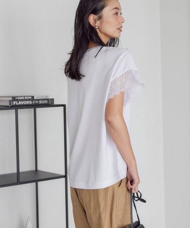 AMERICAN HOLIC レーススリーブカットプルオーバー Off White