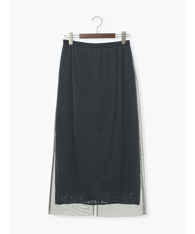 Te chichi レース×チュールレイヤードスカート ブラック