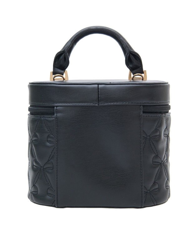 Maison de FLEUR リボンキルティングキューブショルダーバッグ Black