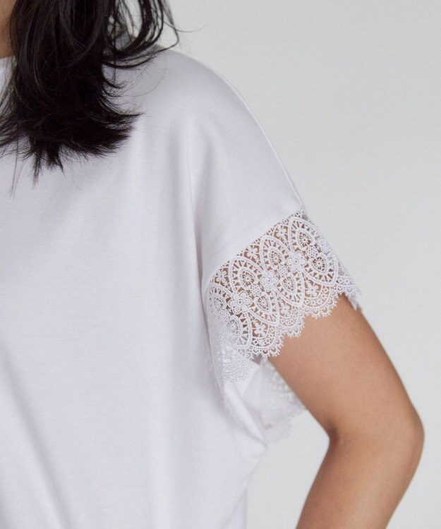 AMERICAN HOLIC レーススリーブカットプルオーバー Off White