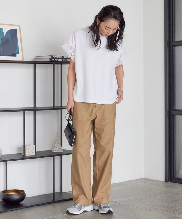 AMERICAN HOLIC レーススリーブカットプルオーバー Off White