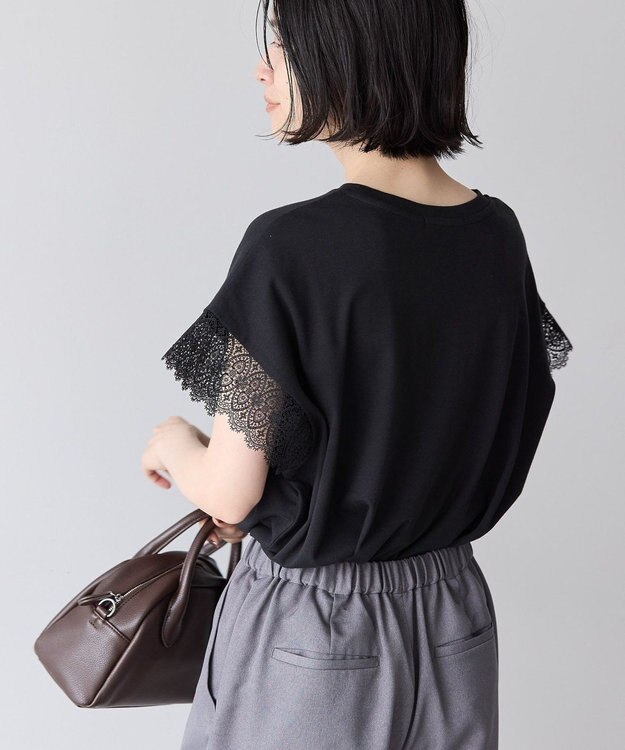 AMERICAN HOLIC レーススリーブカットプルオーバー Black