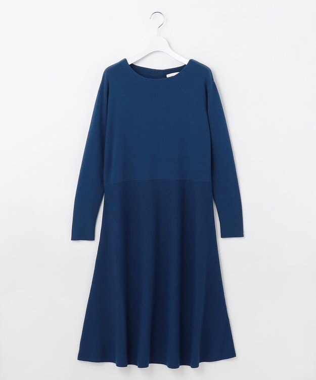 自由区 S 【セットアップ対応】ヴィスコースウールニット ワンピース リッツブルー