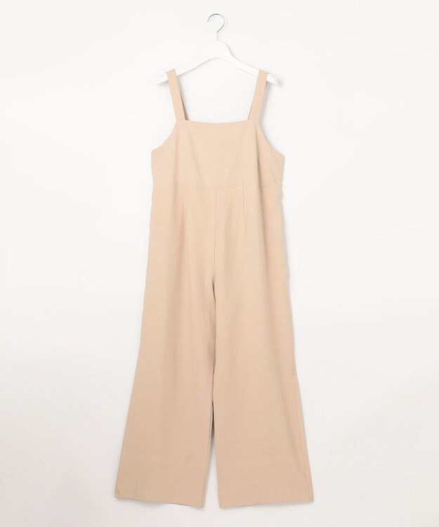 Feroux 【洗える】バックリボン オールインワン ベージュ系