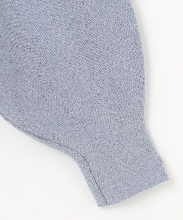 SHARE PARK LADIES ミラノリブボリュームスリーブニット サックスブルー系