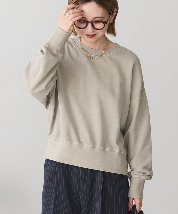 AMERICAN HOLIC ピグメント裏毛プルオーバー Gray Beige