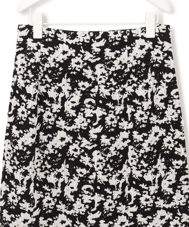 ICB 【洗える】 PEハイゲージJQ ニットスカート ブラック×オフホワイト系