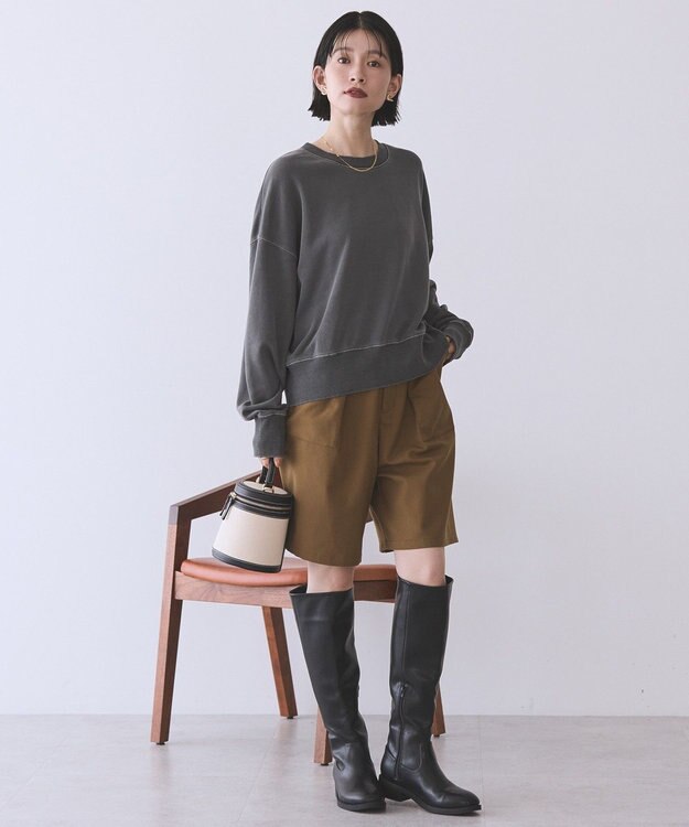 AMERICAN HOLIC ピグメント裏毛プルオーバー Charcoal Gray