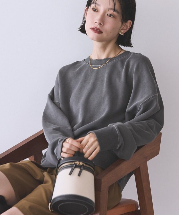 AMERICAN HOLIC ピグメント裏毛プルオーバー Charcoal Gray