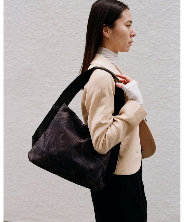 MIYABIYA LAQUOH マーブル墨流し ワンショルダーS カーキ