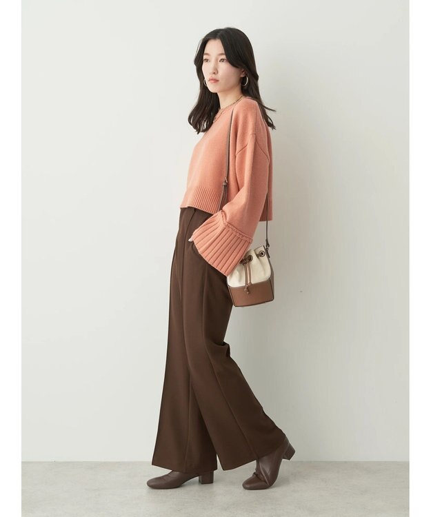 earth music&ecology ワイドスリーブプルオーバー Pink Orange